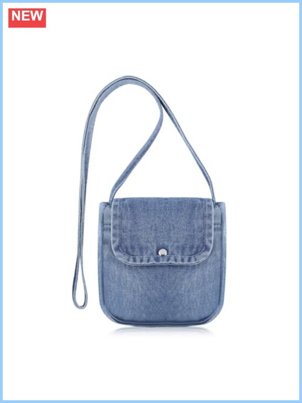 Denim Small Crossbody Bag for Women with Magnetic Snap Closure, Retro Mini